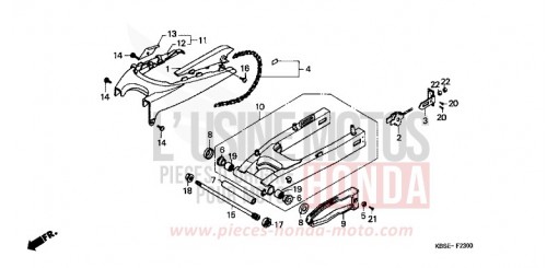 BRAS OSCILLANT/CARTER DE CHAINE NSR125R1 de 2001